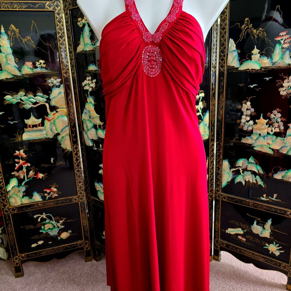 Gorgeous Spenser Jeremy Beaded  Neckline Social Dress